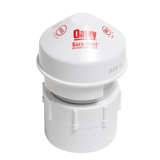 Oatey 39228 Sure-Vent AAV con adaptador de PVC, 1,5 pulgadas, 6 DFU