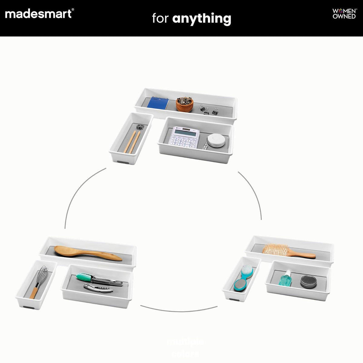 Madesmart 3 Tray Pack, white