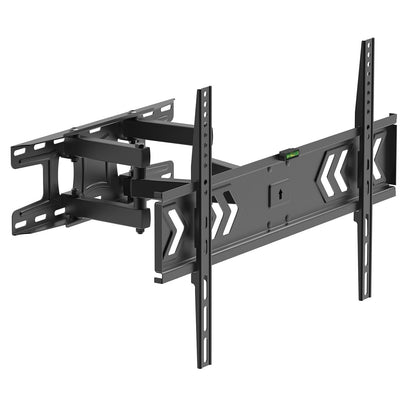 Naceb Technology - Soporte Articulado de Pared para Pantalla NA-0219 - Doble Brazo con Giro, Inclinación y Nivelación Ajustable - 60x40 cm Negro