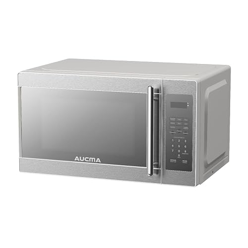 Horno de Microondas Aucma 0.7 Pies Cúbicos Color Gris con Negro Modelo AKMW07SMGSH