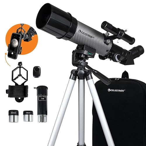 Celestron Telescopio de Viaje 60 DX portátil | Kit de telescopio refractor portátil de 60 mm, accesorios adicionales de astronomía, visualización diurna y nocturna