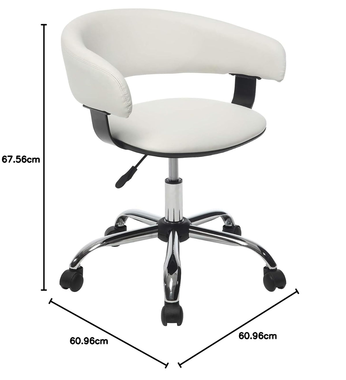 Powell - Silla de computadora con elevación de Gas, Color Blanco, Talla M