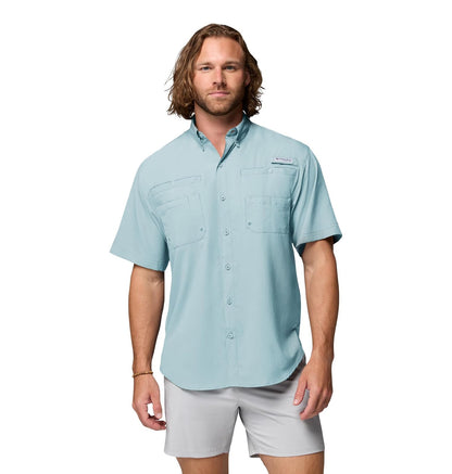Columbia PFG Tamiami II Camisa de Pesca Manga Corta para Hombre - XS - Azul aplastado