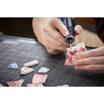 Dremel 729-01 Kit de accesorios para herramientas giratorias para tallar y grabar, incluye brocas de grabado y piedras de molienda, ideal para madera, metal y vidrio