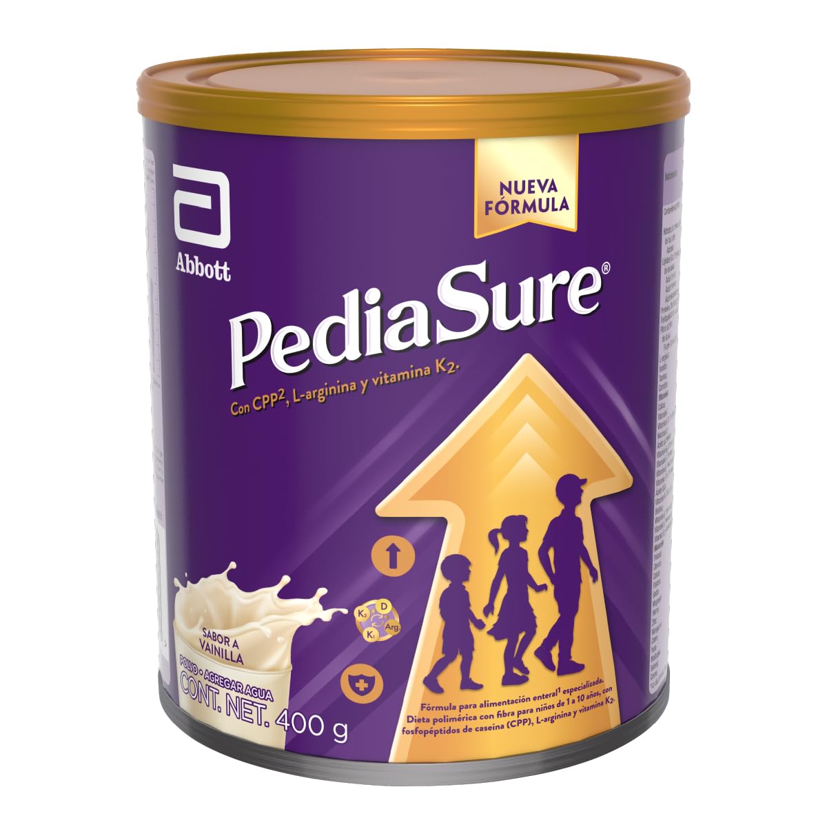 PediaSure Vainilla- Alimentación Especializada Polvo 400 g | Formula especializada para niños de 1 a 10 años con 5 grupos de nutrientes clave que apoya el crecimiento de los huesos.
