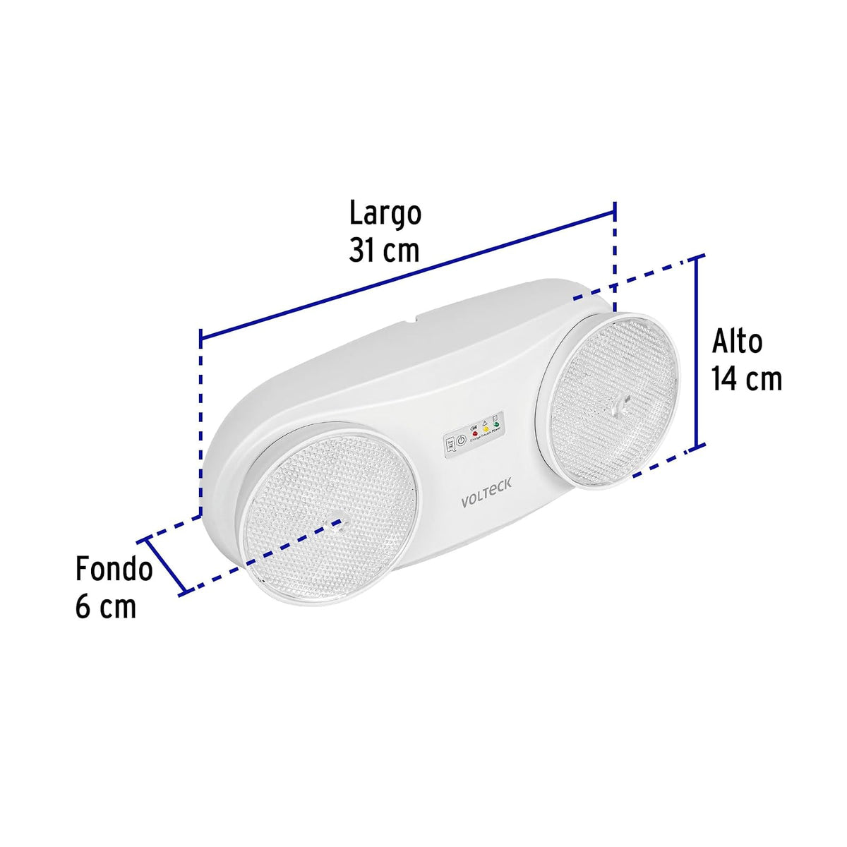 Volteck LAE-24D, Lámpara de emergencia 24 Leds 170 lúmenes dirigible, recargable