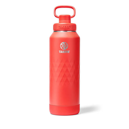 Takeya Sport - Botella de agua de acero inoxidable de triple aislamiento de 40 onzas, a prueba de fugas, resistente al sudor, sin BPA, mantiene las bebidas frías 36 horas, caliente 14 horas, color