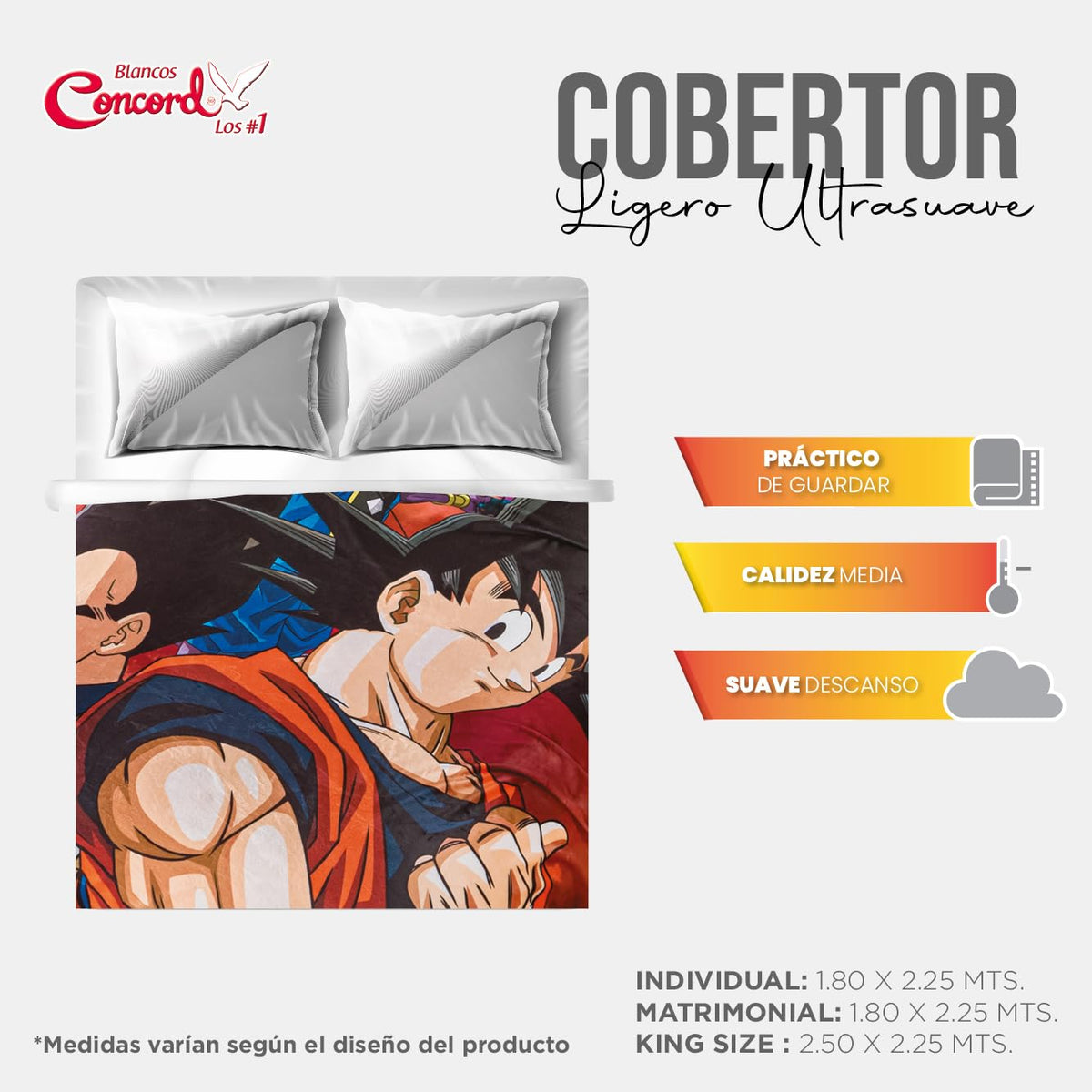 Colchas Concord Cobertor Ultrasuave, Color Shedron, 100% Poliéster, Tamaño Individual, Manta Cálida y Suave para Cama, Ideal para Invierno, Cobija Cálida de Alta Densidad, 1 Pieza