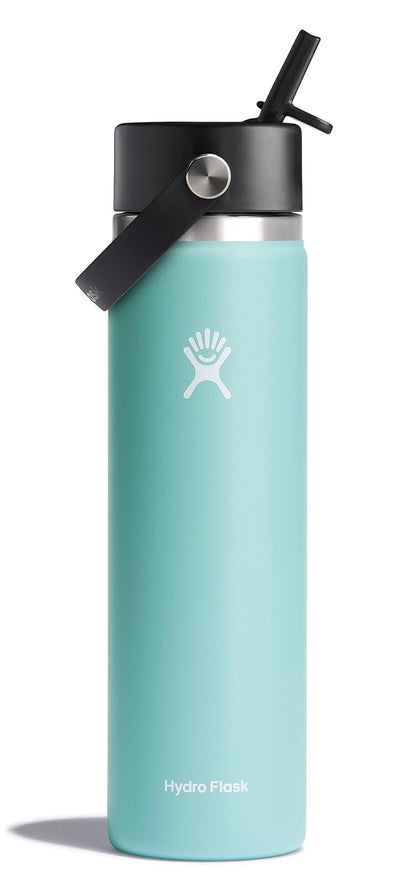 Hydro Flask Botella con Tapa de Popote Flexible, Acero Inoxidable - 24 onzas - Dew