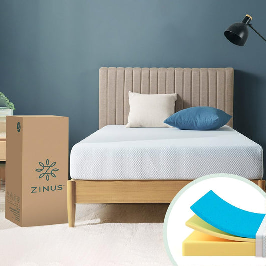 Zinus Comfort Gel | Colchón Matrimonial de Memory Foam con Gel Refrescante de 15 cm de Grosor Que amortigua la tensión en articulaciones y Columna Vertebral