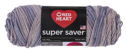 Red Heart Super Saver Ovillo de Estambre Acrílico - Mulberry Mix - Impreso