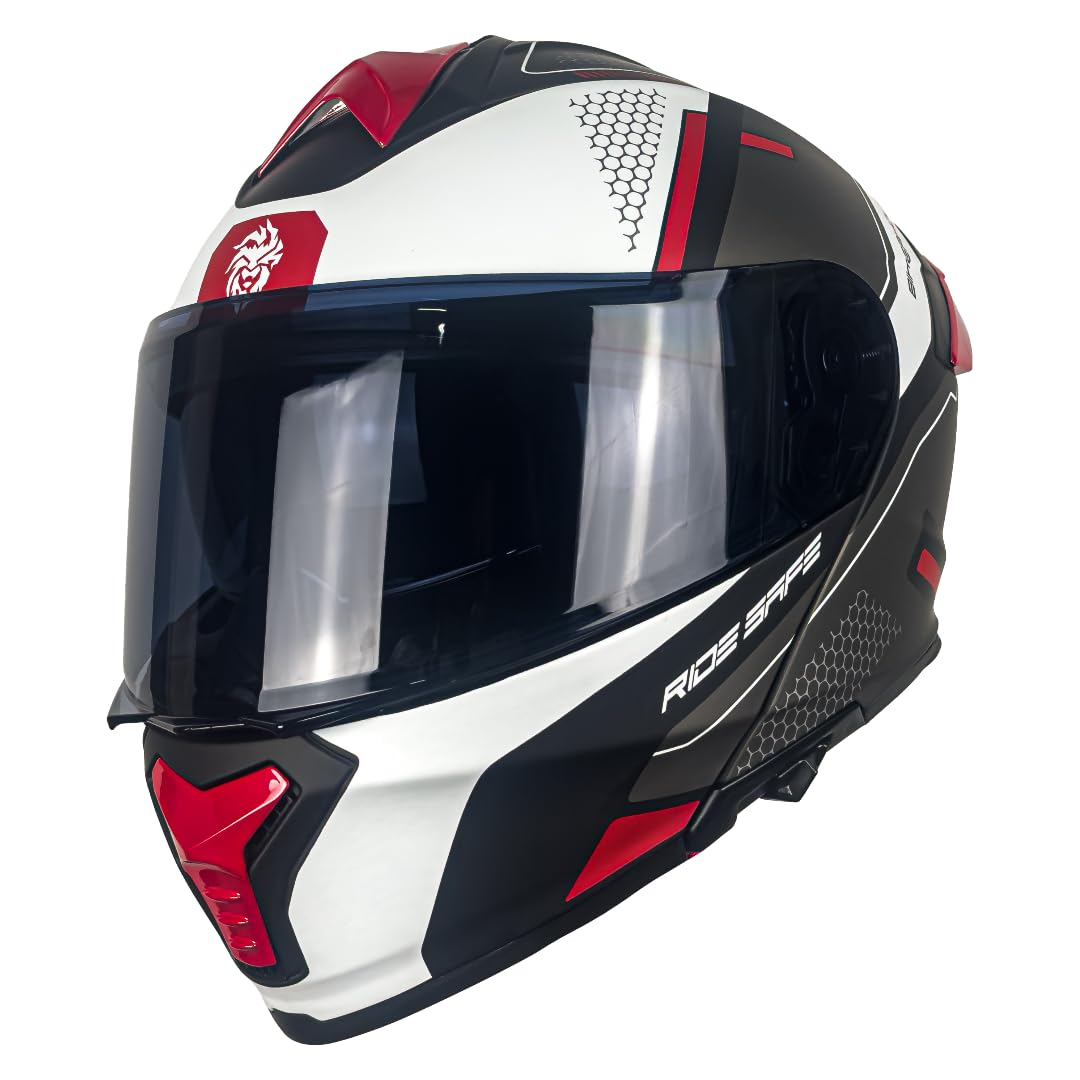 KOV Casco Thunder Revenge Rojo Abatible Dot Talla M