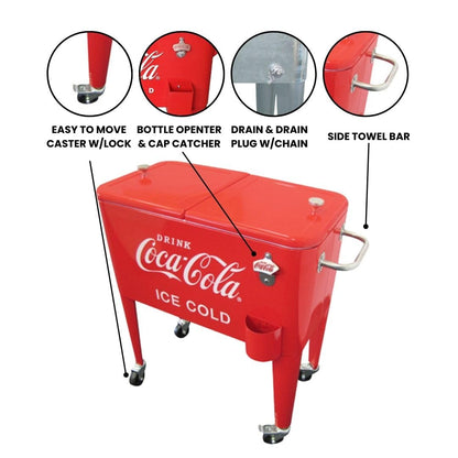 Leigh Country CP 98105 Refrigerador de Coca-Cola de 60 Cuartos de galón, Rojo