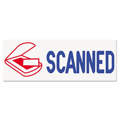 Accustamp, Sello de obturación "APPROVED" con protección Microban, sello con mensaje preentintado rojo y azul (035525), Escaneado, Rojo