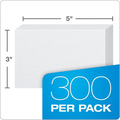 Oxford - Fichas, En blanco, Blanco, 3 x 5 pulgadas