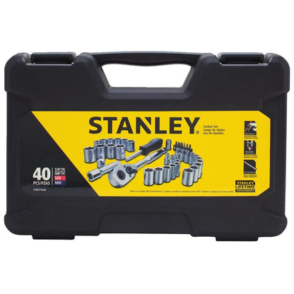 Stanley Juego de Llaves 3/8 Pulgadas con Caja de Herramientas - 40 piezas