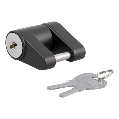CURT 23521 Black Trailer Tongue Coupler Lock 1/4-Inch Pin Diameter, Up to 3/4-Inch Coupler Span