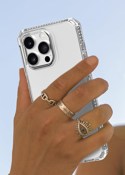 ItSkins Spectrum R Clear Funda Compatible con iPhone 15 Pro MAX, Protección Caídas 3m, Bordes Elevados, Tecnología Antimicrobiana - Transparente