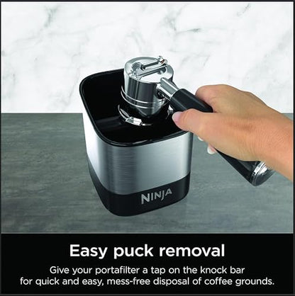 Ninja Luxe - Caja de Café para Espresso, Accesorios para Máquina, Fácil y Sin Ensuciar, Molidos, Base Antideslizante, Barra Extraíble, Capacidad para 10 Discos
