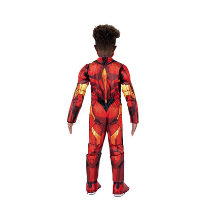 Marvel Iron Man Official Youth Halloween Costume - Premium Quality Padded Jumpsuit with Plastic Mask