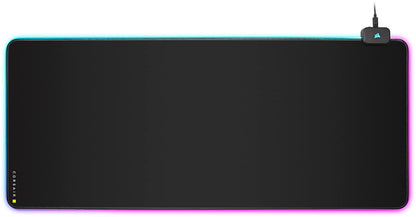 Corsair MM700 RGB Alfombrilla de Ratón para Juegos de Tela Extendida - 930mm x 400mm - Iluminación RGB de 360° - Concentrador con Dos Puertos USB - Goma Gruesa - Negro