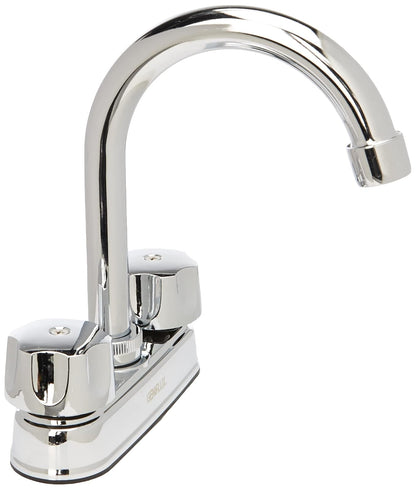 Genflux MZLA130PLCB Mezcladora Plastico para Lavabo, 4"
