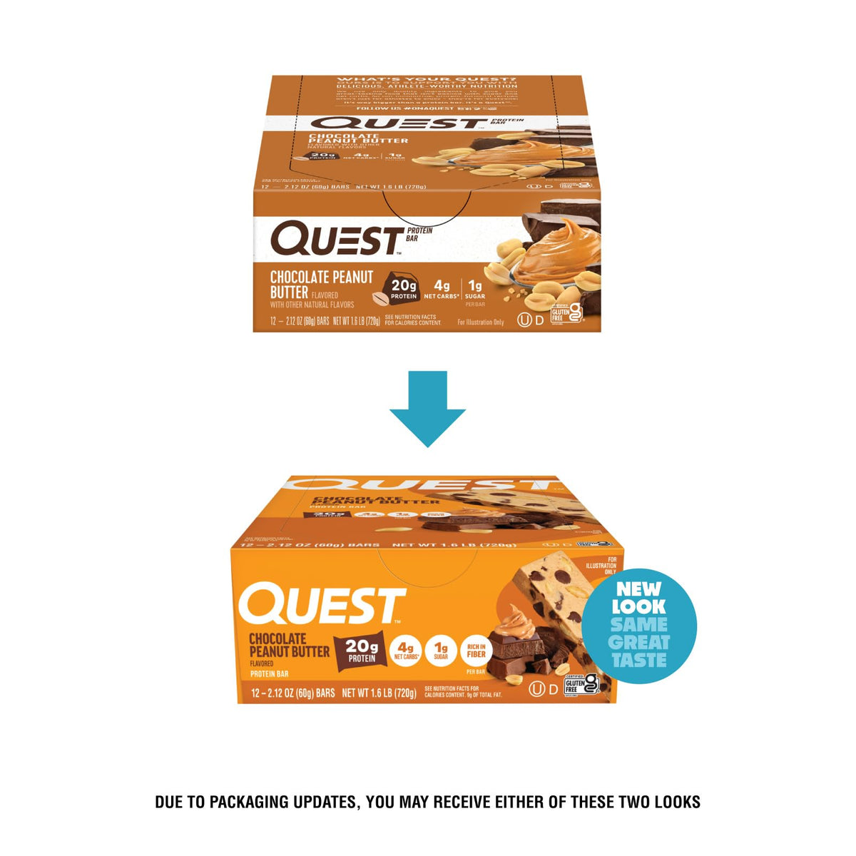 Quest Nutrition Barra de Proteína sabor Chocolate con Crema de Cacahuate - 12 Piezas