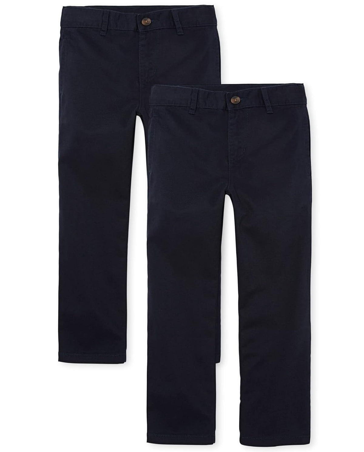 The Children's Place Pantalones Chinos elásticos Uniformes para niños, Paquete de 2 Pantalones para Niños