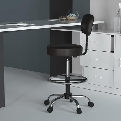 Boss B16245-BK Caressoft Medical/Drafting Stool with Back Cushion