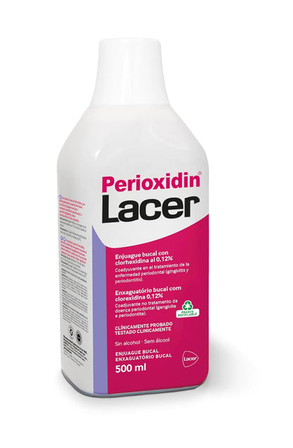 Lacer Perioxidin Enjuague Bucal con Clorhexidina (500 ml o 200 ml) - 200 ml (Paquete de 1) - Enjuague Bucal