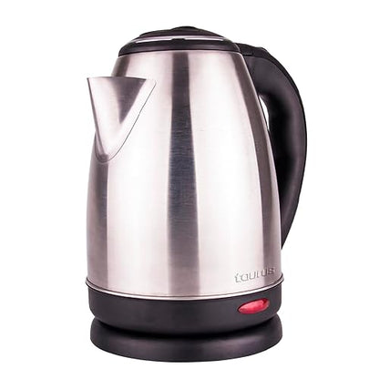 TAURUS CARONTE | Hervidor Eléctrico 2L de Acero Inoxidable | Ebullición Rápida en Minutos | Seguro, Durable y con Apagado Automático | Ideal para Té, Café y Cocina Diaria