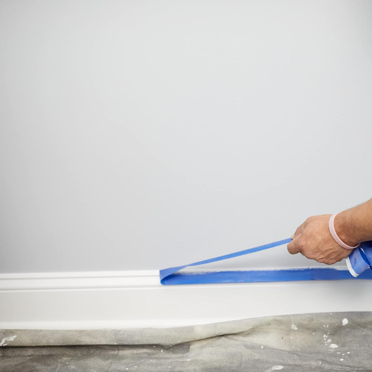 FrogTape Pro - Cinta de pintor con bloque de pintura, adherencia media, 1.4 pulgadas de ancho x 60 yardas de largo, azul, 6 rollos (242750)