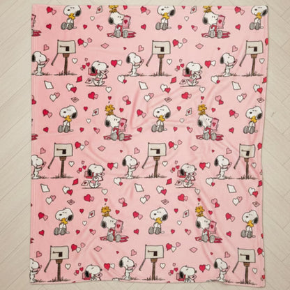 Franco Collectibles Peanuts Snoopy - Manta para el día de San Valentín, Manta súper Suave y acogedora de Felpa, 60 x 70 Pulgadas, (Producto Oficial Peanuts)