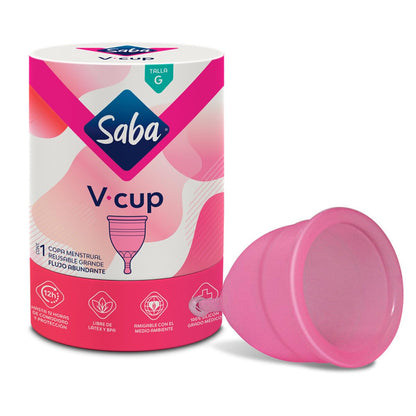Saba Copa Menstrual Reusable V-Cup Talla Grande 1 pieza