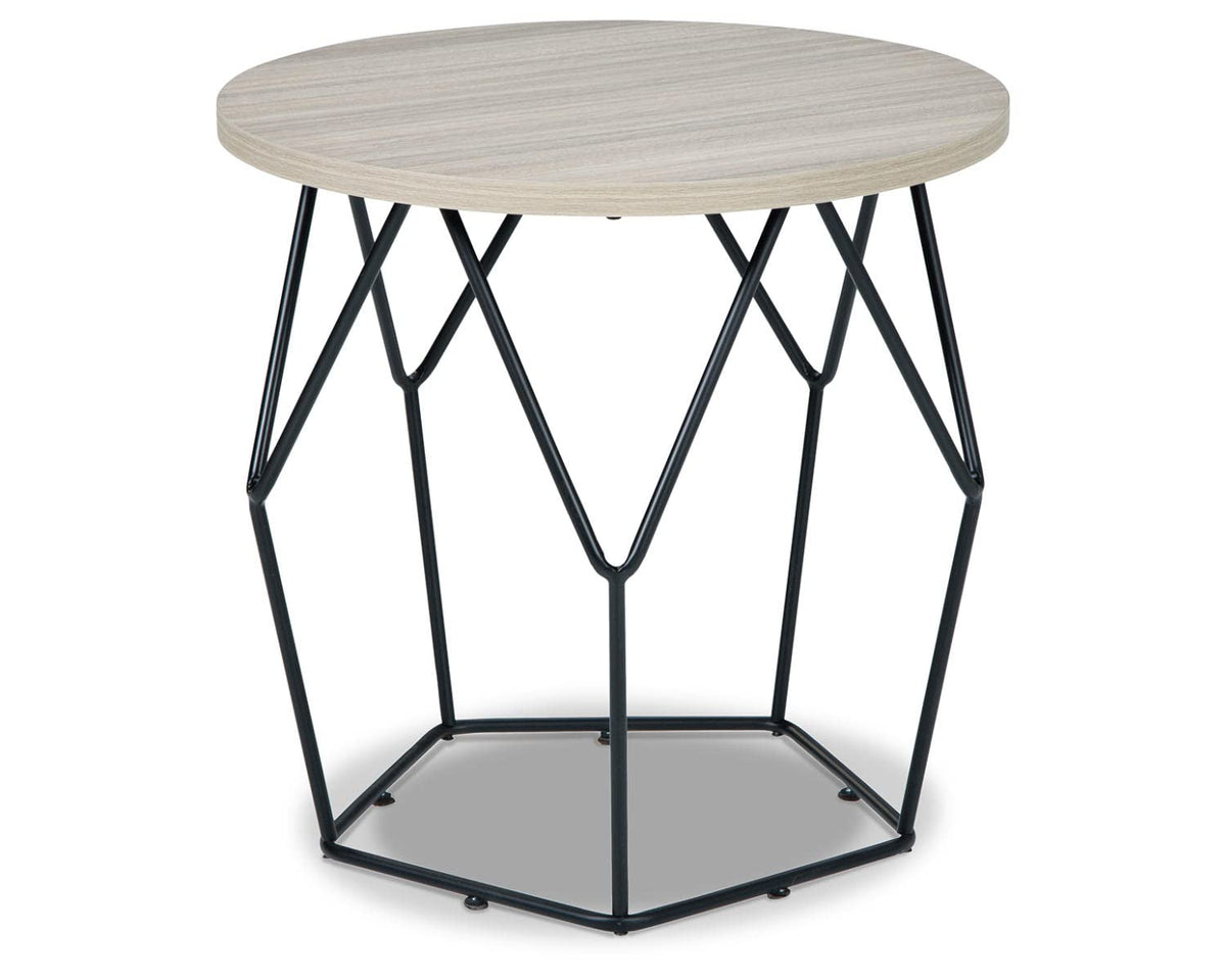 Signature Design by Ashley Waylowe - Mesa Redonda con Acabado en café Claro/Negro