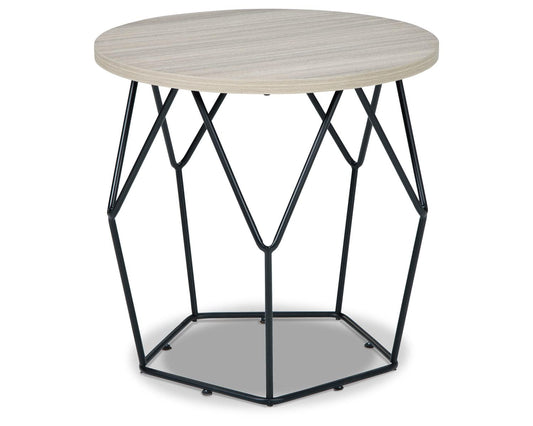 Signature Design by Ashley Waylowe - Mesa Redonda con Acabado en café Claro/Negro