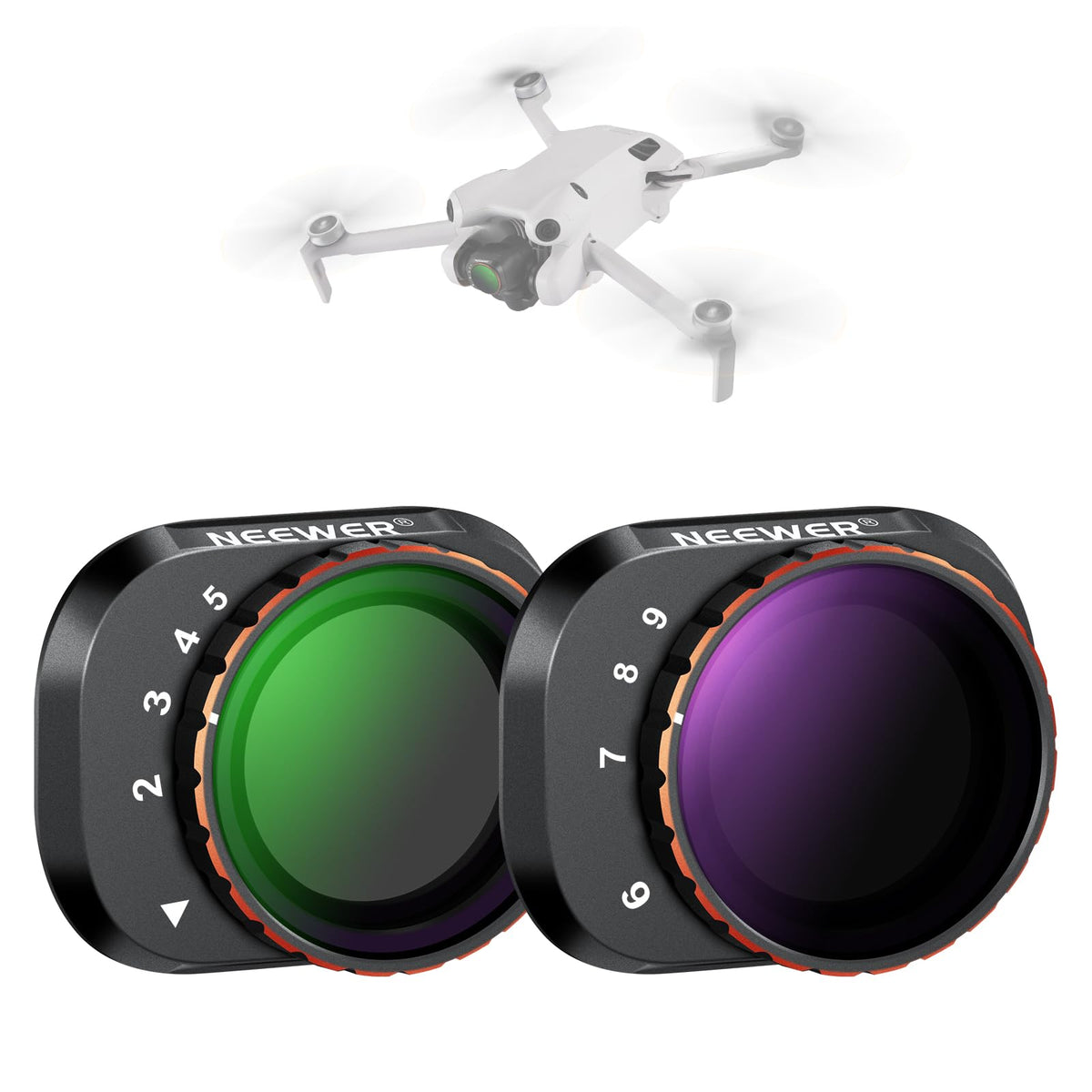 NEEWER Filtros para Drones DJI Mini ND CPL UV - Mini 4Pro - 2 Packs VND