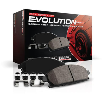 PowerStop Pastillas de freno delanteras para Acura ILX 2013-15 |Honda Accord 2003-17 |Civic 2012-21 |CR-V 2002-06 |CR-V 2012-16 - Z23 Carbon-Fiber Ceramic Brake Pads