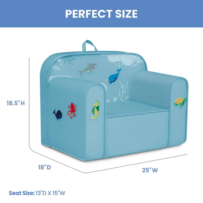 Delta Children Silla Infantil Cozee Mix & Match con Parches Intercambiables - Diseño: Mundo Submarino