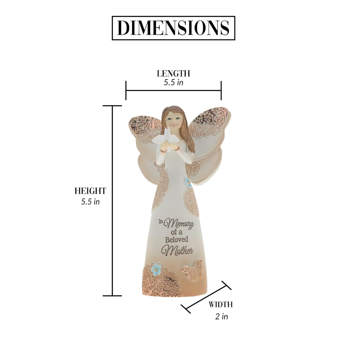Pavilion Gift Company 19135 - Figura de ángel conmemorativo de Light Your Way Madre Love, 5-1/2 Pulgadas