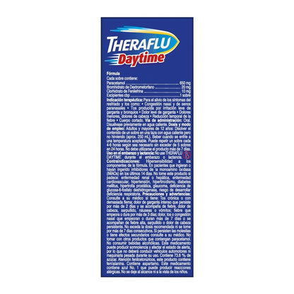 Theraflu Día, Té Antigripal para Resfriado Severo, 6 Sobres