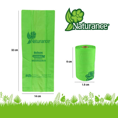 Fancy Pets Bolsas Compostables Biodegradables Sanitarias para Recoger Desechos y/o Heces Fecales de Perro con 8 Rollos / 120 bolsas