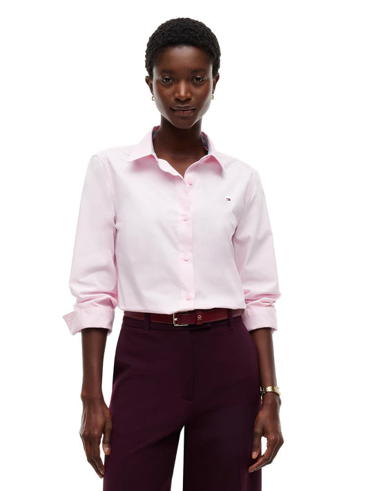 Tommy Hilfiger - Camisa de Manga Larga con Botones para Mujer