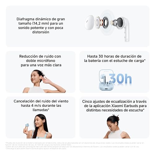 XIAOMI Audífonos Inalámbricos Redmi Buds 6 Active Rosa | Driver de 14.2mm | Cancelación de Ruido del Viento para Llamadas | Batería hasta 30h | 5 Ajustes de Ecualizador