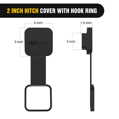 Nilight Kit Receptor de Enganche de Remolque JL-64A, 5 cm, para Jeep Wrangler JL 2018-2024
