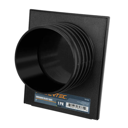 POWERTEC 70108 - Puerta de explosión de 4 pulgadas para colector de polvo, accesorios de recogida de polvo - Puerta de ráfaga de doble rosca de 4 pulgadas