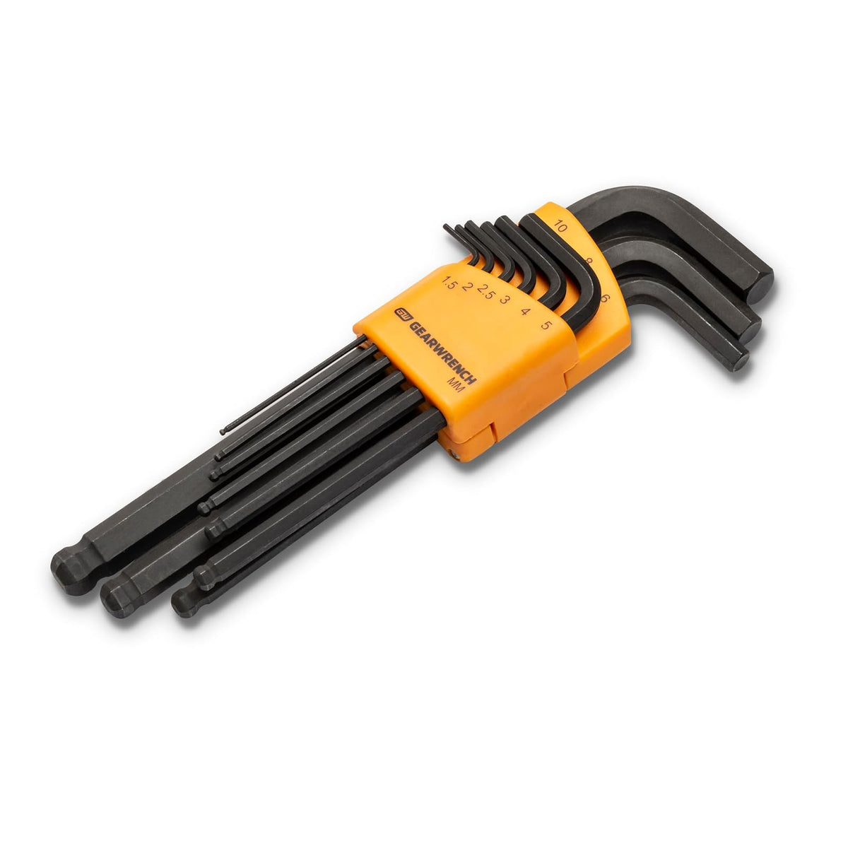 GEARWRENCH 83521 - Juego de llaves hexagonales de brazo largo métrico de 9 piezas