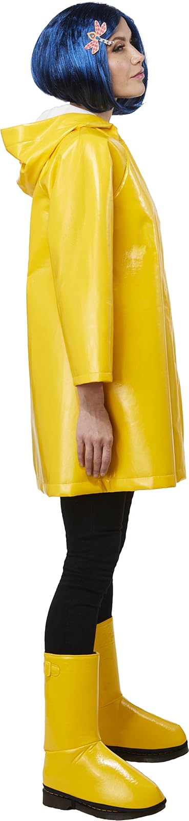 NECA Coraline - chamarra de lluvia para mujer, Como se muestra, S
