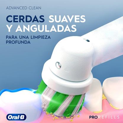 Oral-B Repuesto Cepillo Dental Eléctrico Advanced Clean, 2 Uds
