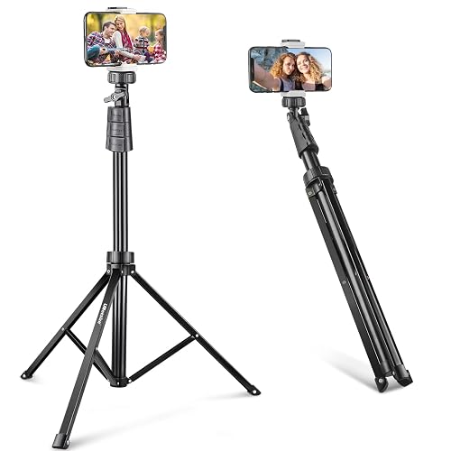 UBeesize Soporte de Trípode para Teléfono de 67'' y Selfie Stick Todo en Uno - Profesional Con Control Remoto Inalámbrico y Soporte Móvil